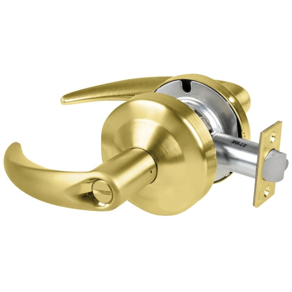 Schlage Grade 2 Privacy Cylindrical Lock with Field Selectable Vandlgard, Rhodes Lever, Non-Keyed, Satin Bra ALX40 RHO 606 - main